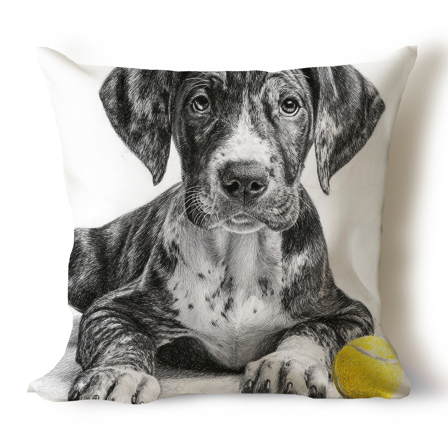 Great Dane Pencil Sketch Artwork Throw Pillow Covers