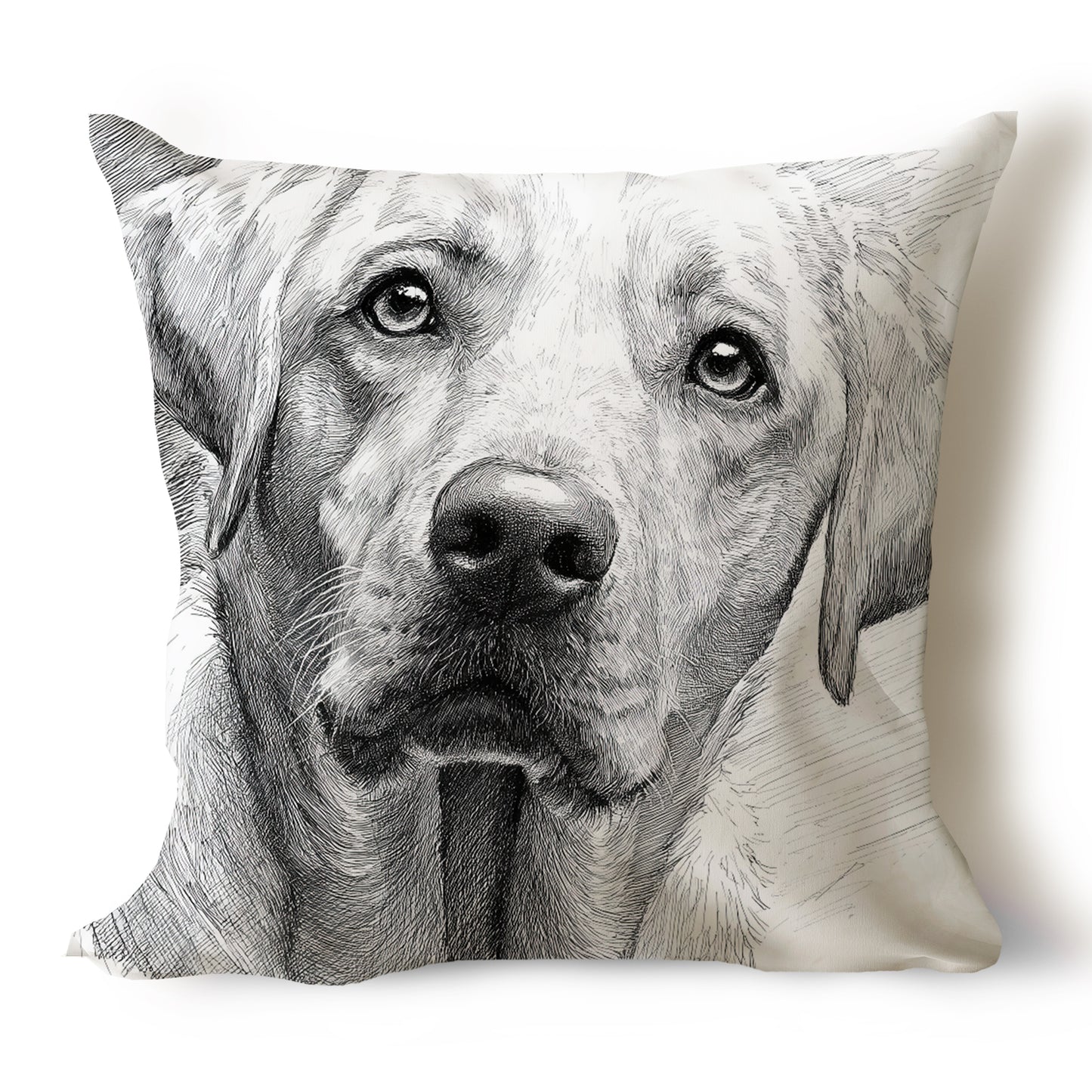 Labrador Retriever Sketch Artwork Throw Pillow Covers