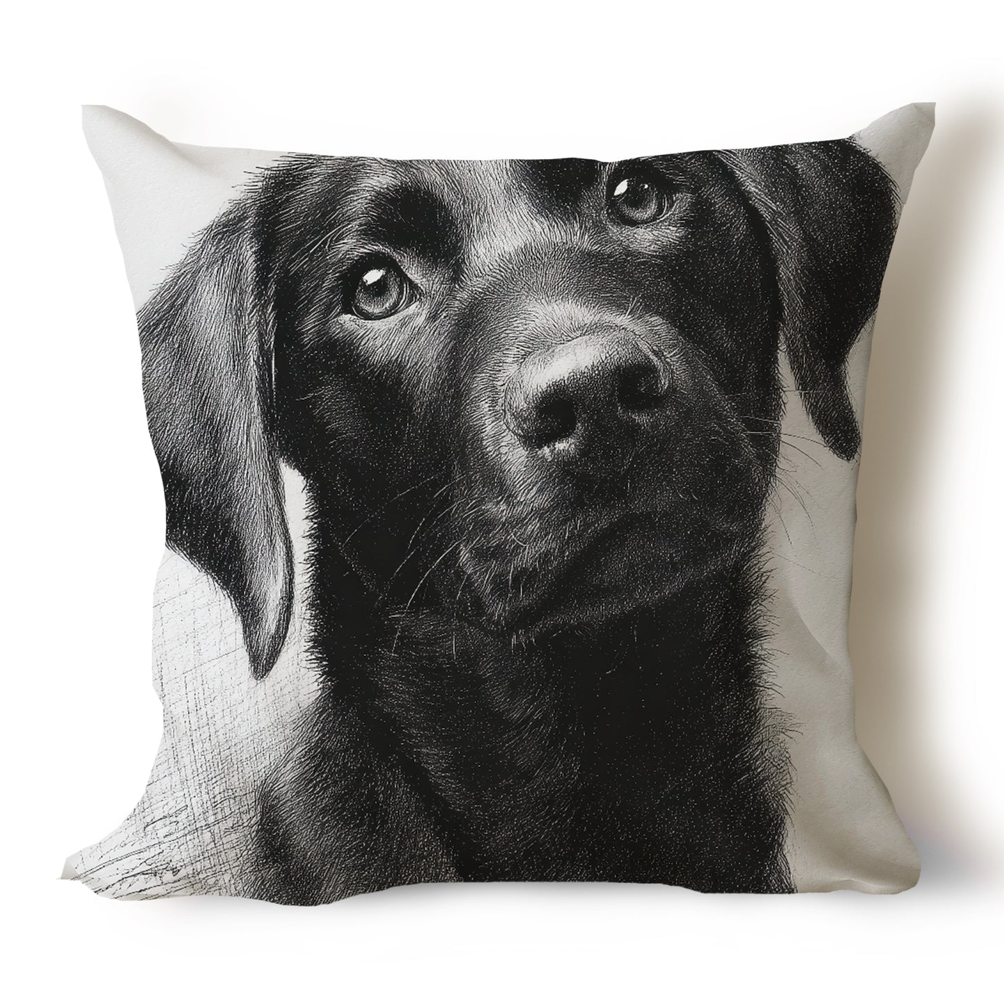 Labrador Retriever Sketch Artwork Throw Pillow Covers