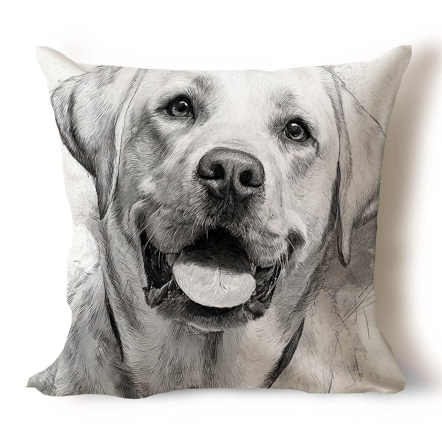 Labrador Retriever Sketch Artwork Throw Pillow Covers