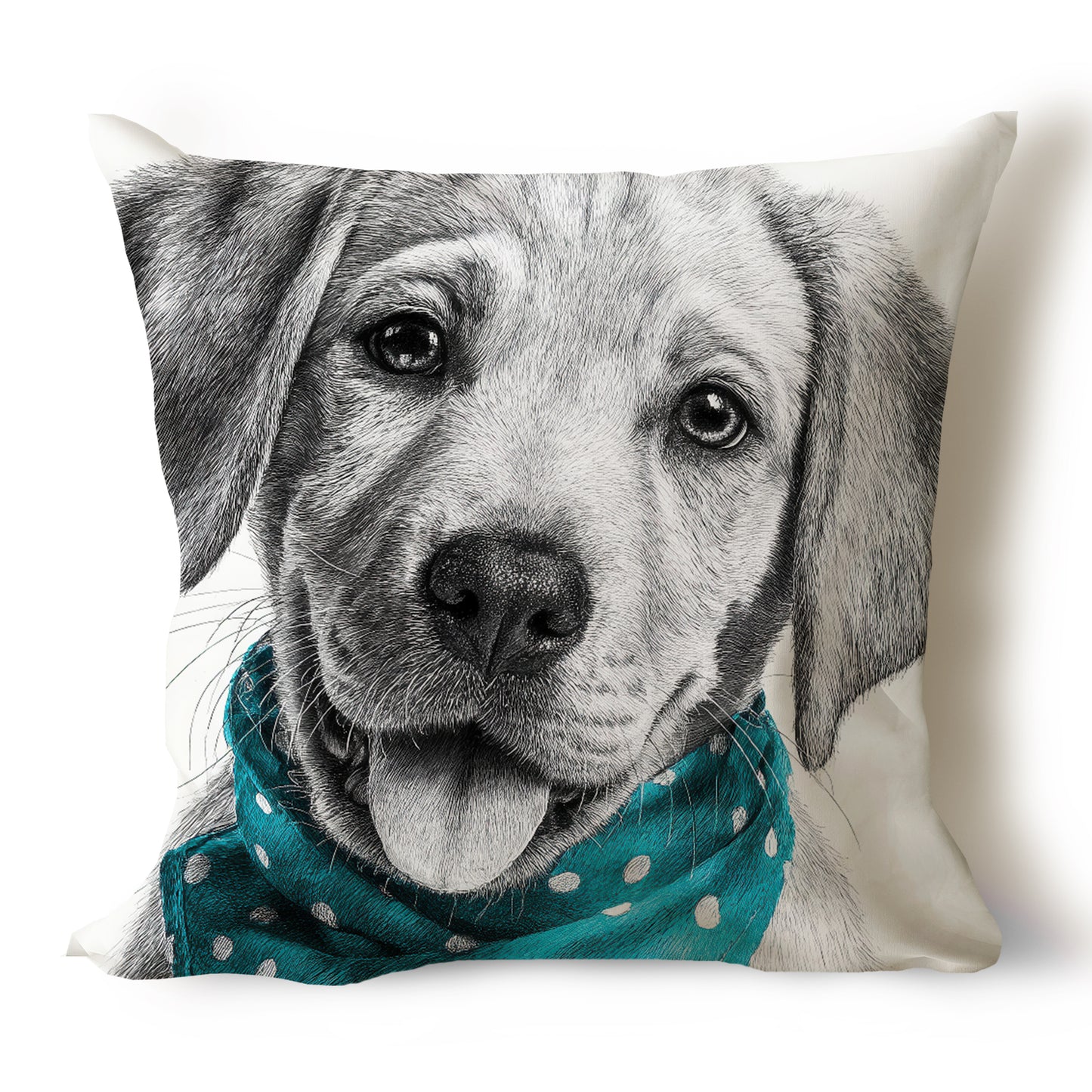 Labrador Retriever Sketch Artwork Throw Pillow Covers