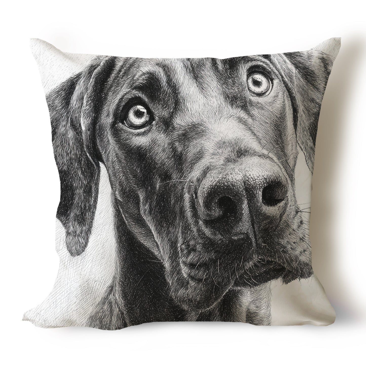 Rhodesian Ridgeback Pencil Sketch Artwork Throw Pillow Covers