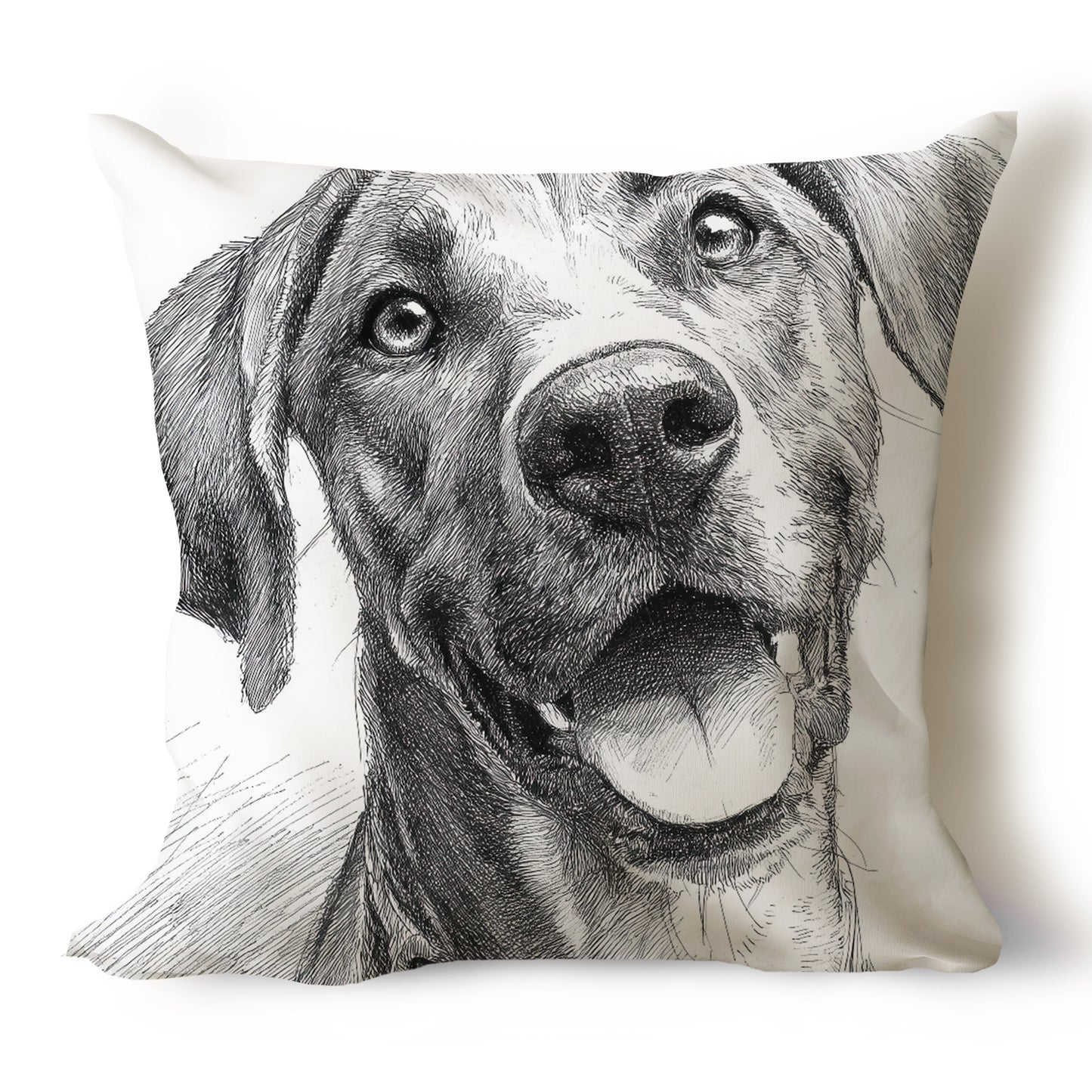 Rhodesian Ridgeback Pencil Sketch Artwork Throw Pillow Covers