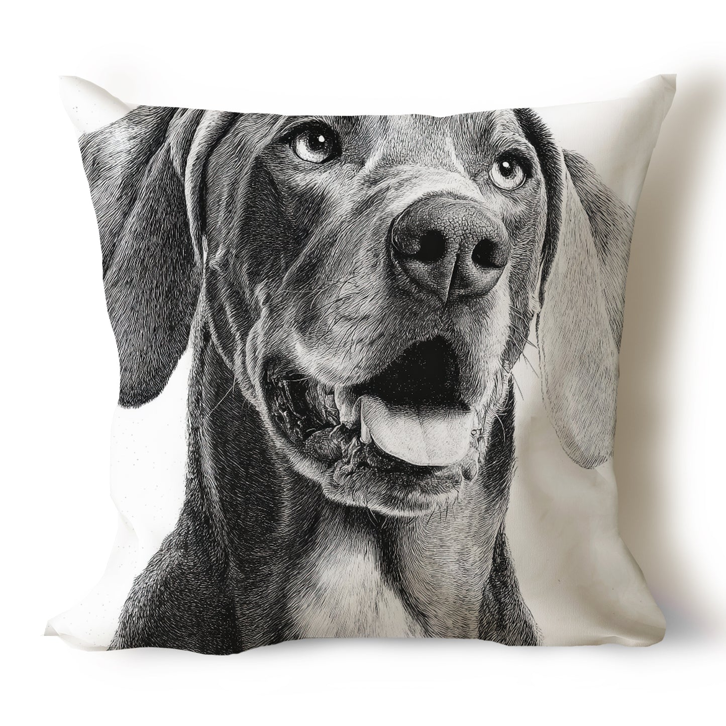 Weimaraner Pencil Sketch Artwork Throw Pillow Covers