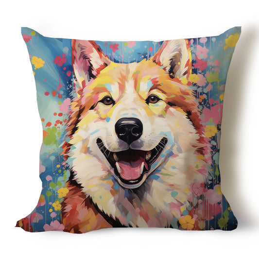 Akita Pencil Sketch Artwork Throw Pillow Covers