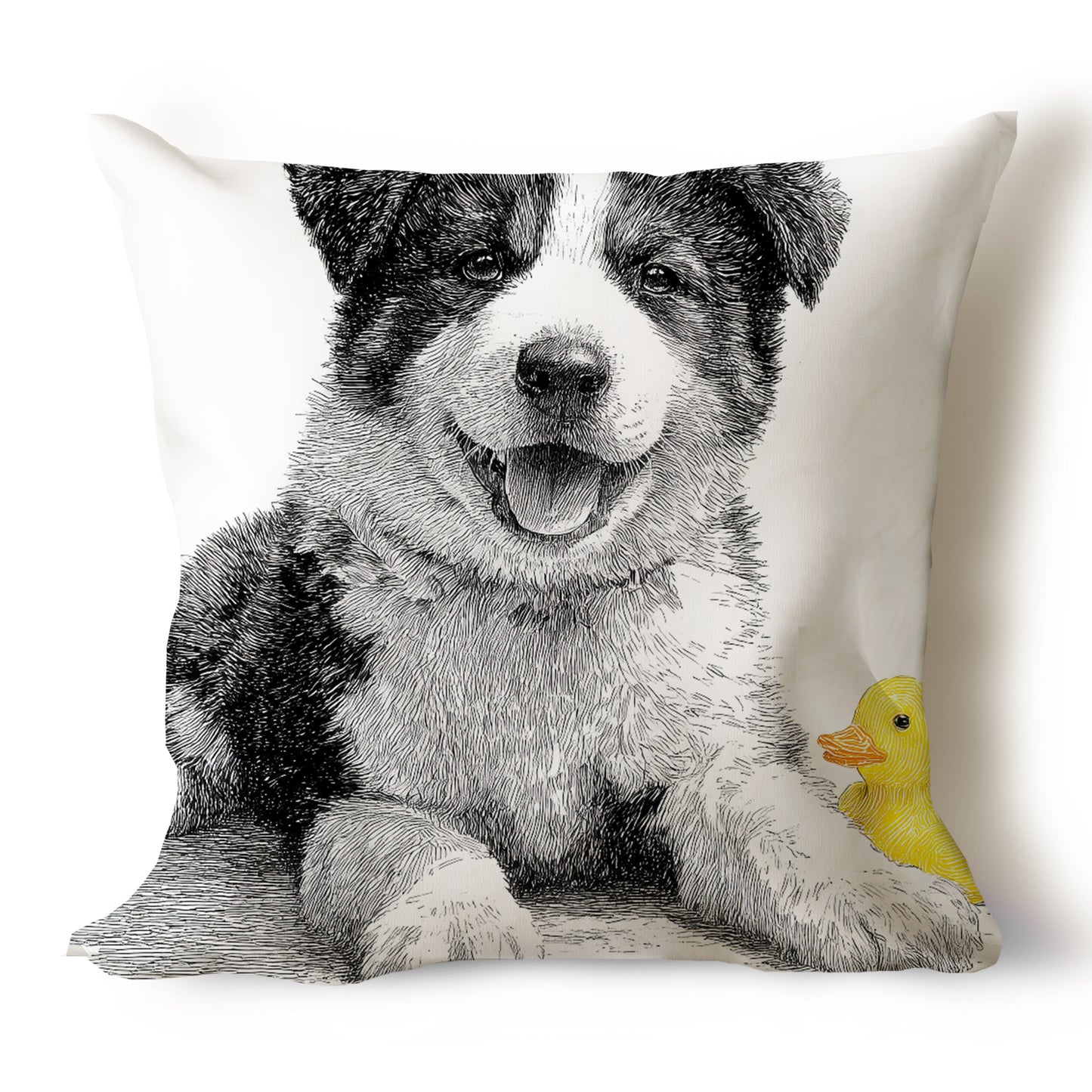 Akita Pencil Sketch Artwork Throw Pillow Covers