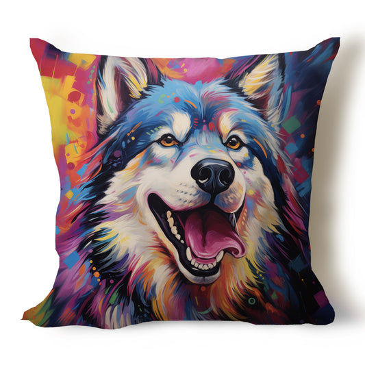 Alaskan Malamute Pencil Sketch Artwork Throw Pillow Covers
