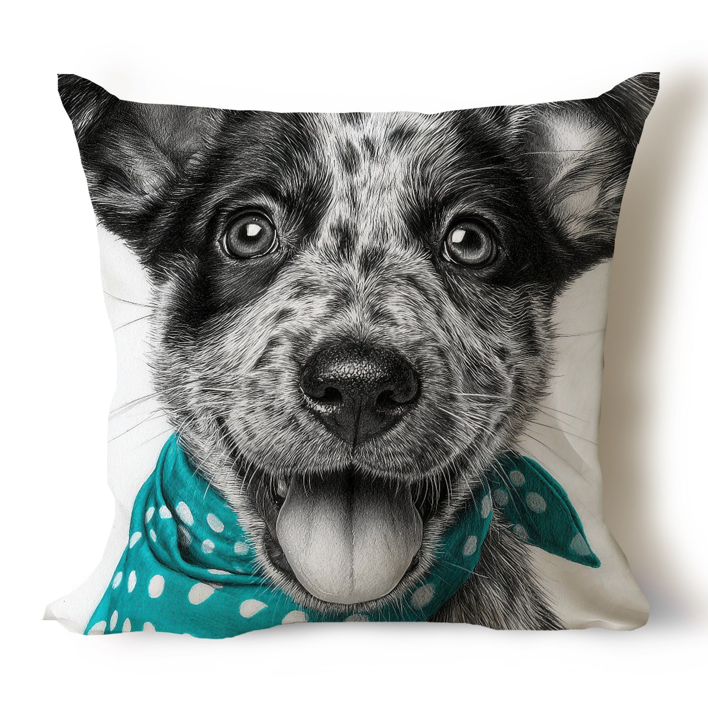 Australian Cattle Dog | Blue Heeler Pencil Sketch Artwork Throw Pillow Covers