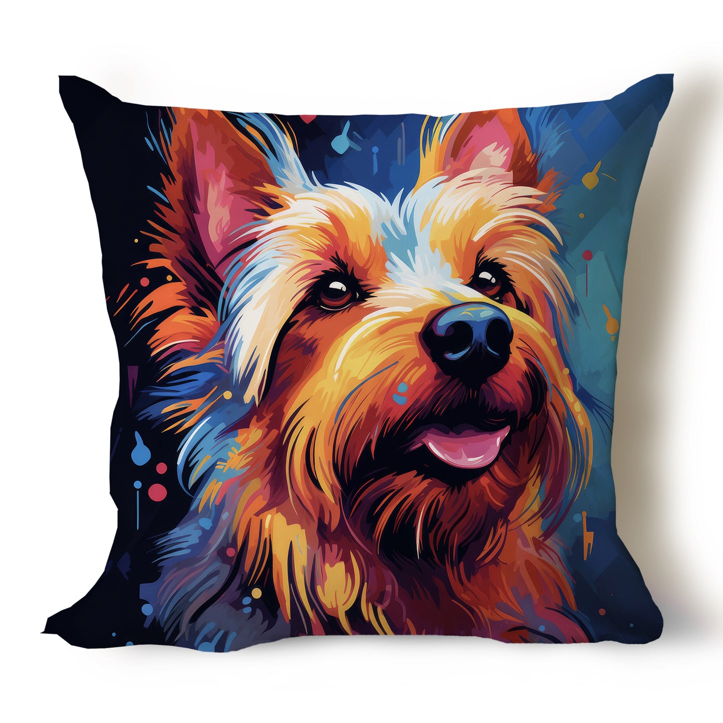 Australian Terrier Pencil Sketch Artwork Throw Pillow Covers