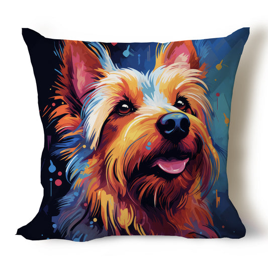 Australian Terrier Pencil Sketch Artwork Throw Pillow Covers