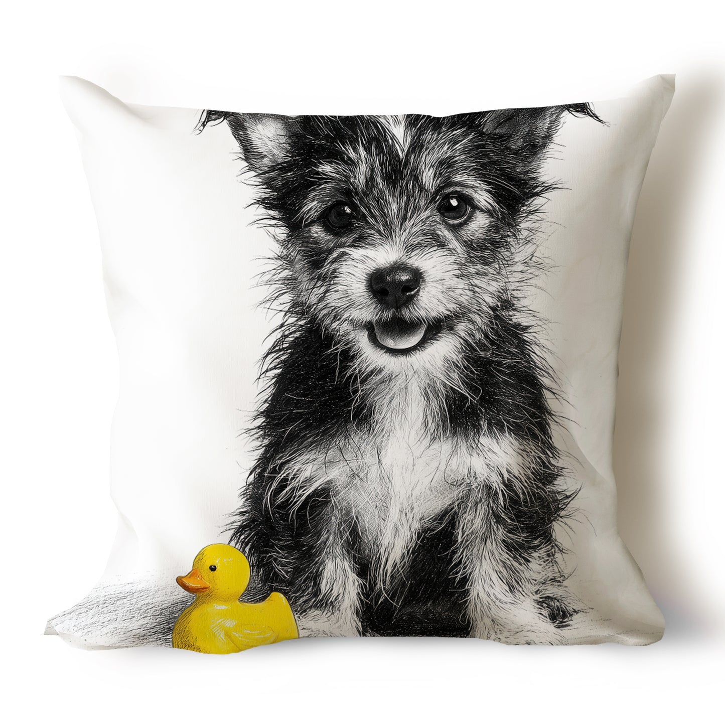 Australian Terrier Pencil Sketch Artwork Throw Pillow Covers