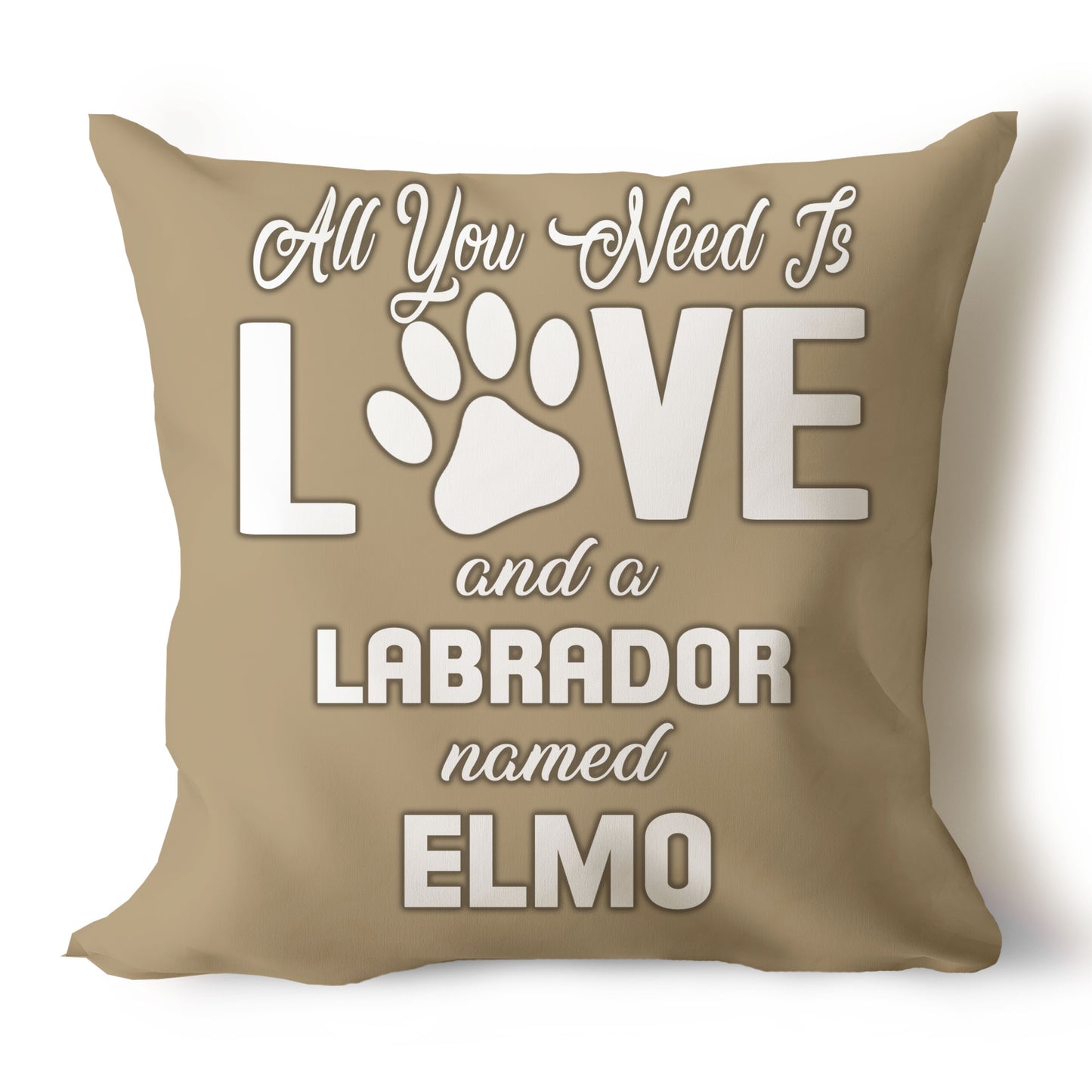 .All You Need Is Love & Dog Breed Named Dog Name Throw Pillow Covers (Single & Multiple Dogs)