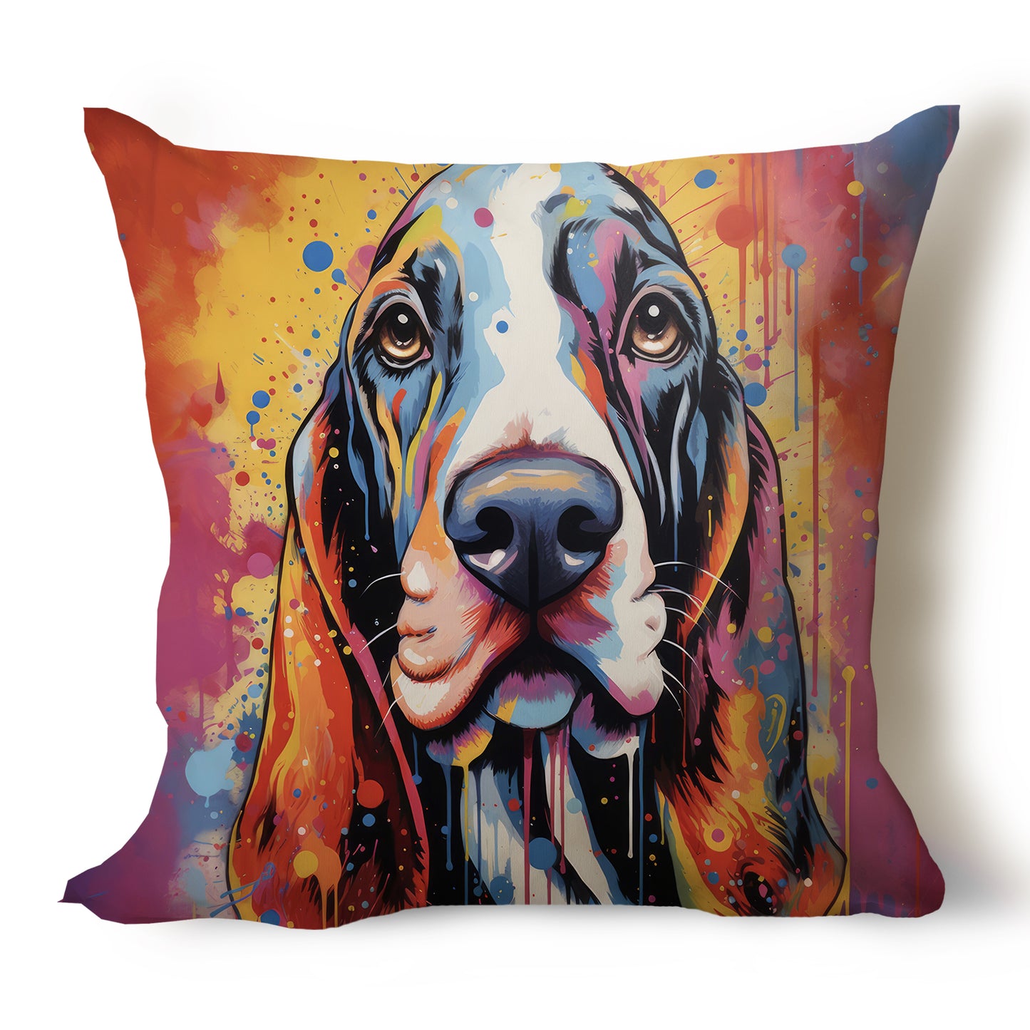 Basenji Pencil Sketch Artwork Throw Pillow Covers
