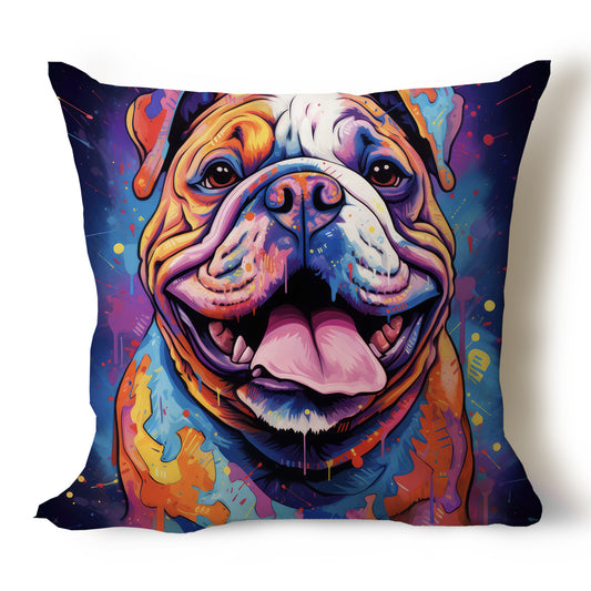 Bulldog Pencil Sketch Artwork Throw Pillow Covers