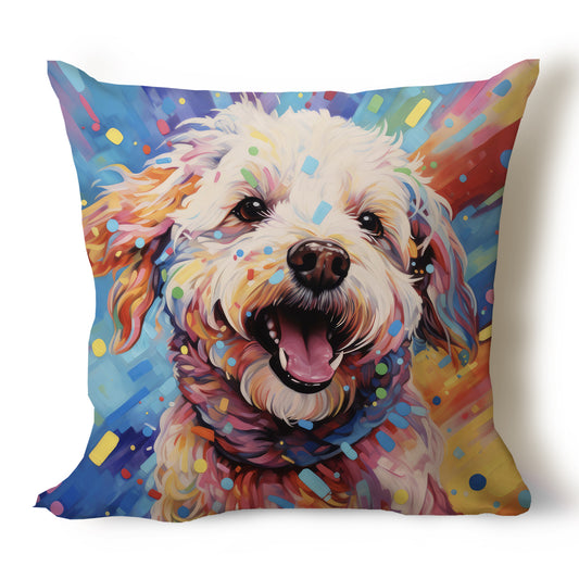 Bichon Frise Pencil Sketch Artwork Throw Pillow Covers
