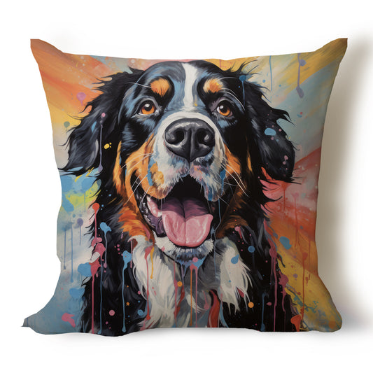 Bernese Mountain Dog Pencil Sketch Artwork Throw Pillow Covers