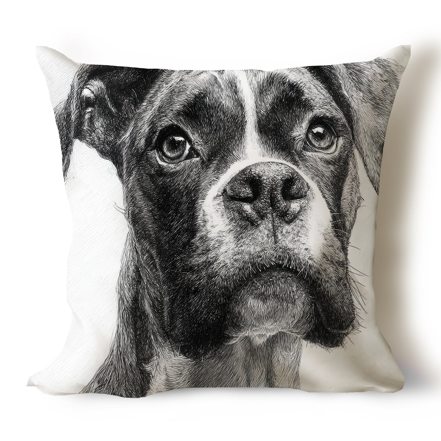 Boxer Pencil Sketch Artwork Throw Pillow Covers