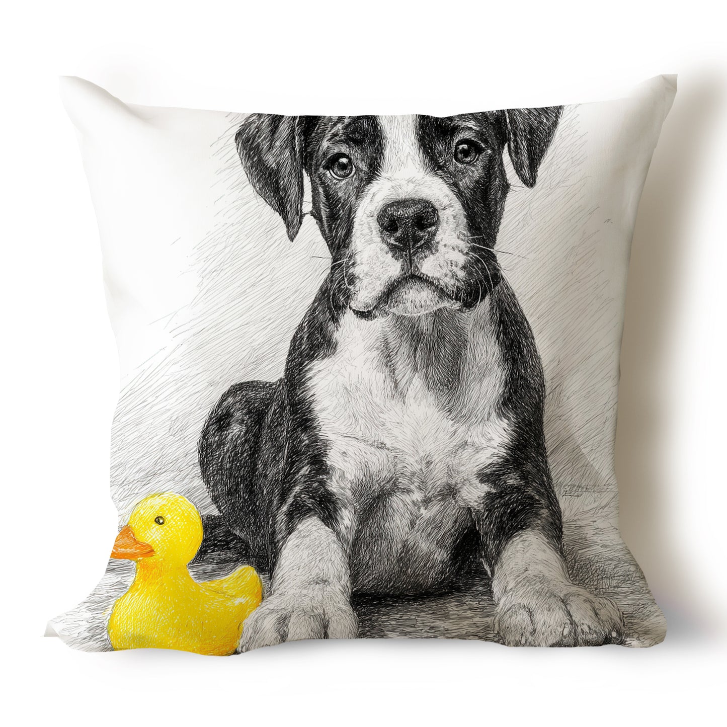 Boxer Pencil Sketch Artwork Throw Pillow Covers