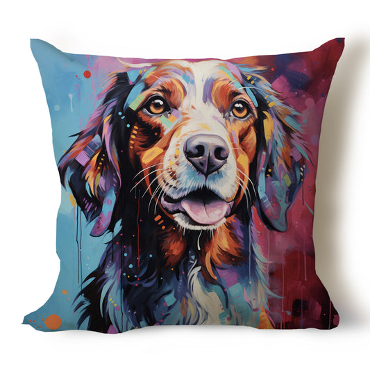 Brittany Spaniel Pencil Sketch Artwork Throw Pillow Covers