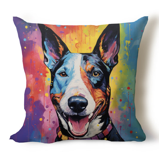 Bull Terrier Pencil Sketch Artwork Throw Pillow Covers