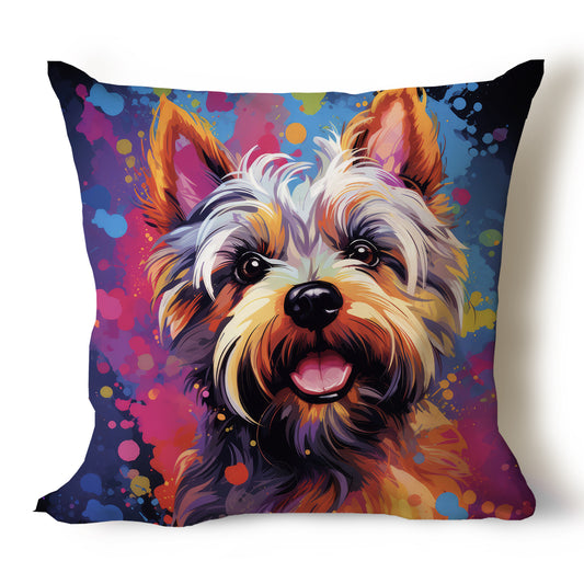 Cairn Terrier Pencil Sketch Artwork Throw Pillow Covers