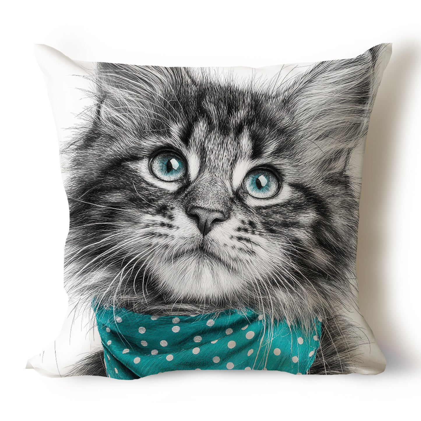 Cats Pencil Sketch Artwork Throw Pillow Covers