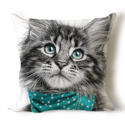 Cats Pencil Sketch Artwork Throw Pillow Covers