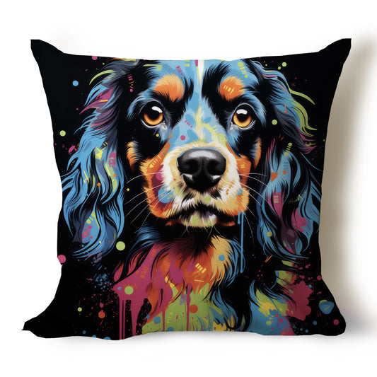 Cavalier King Charles Spaniel Pencil Sketch Artwork Throw Pillow Covers