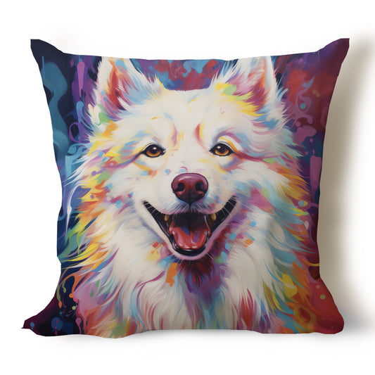 American Eskimo Pencil Sketch Artwork Throw Pillow Covers