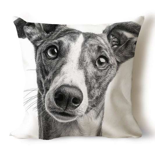 Greyhound Pencil Sketch Artwork Throw Pillow Covers