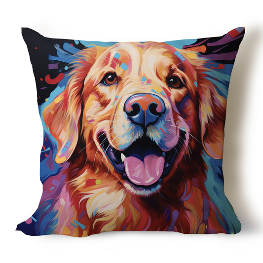 Golden Retriever Pencil Sketch Artwork Throw Pillow Covers