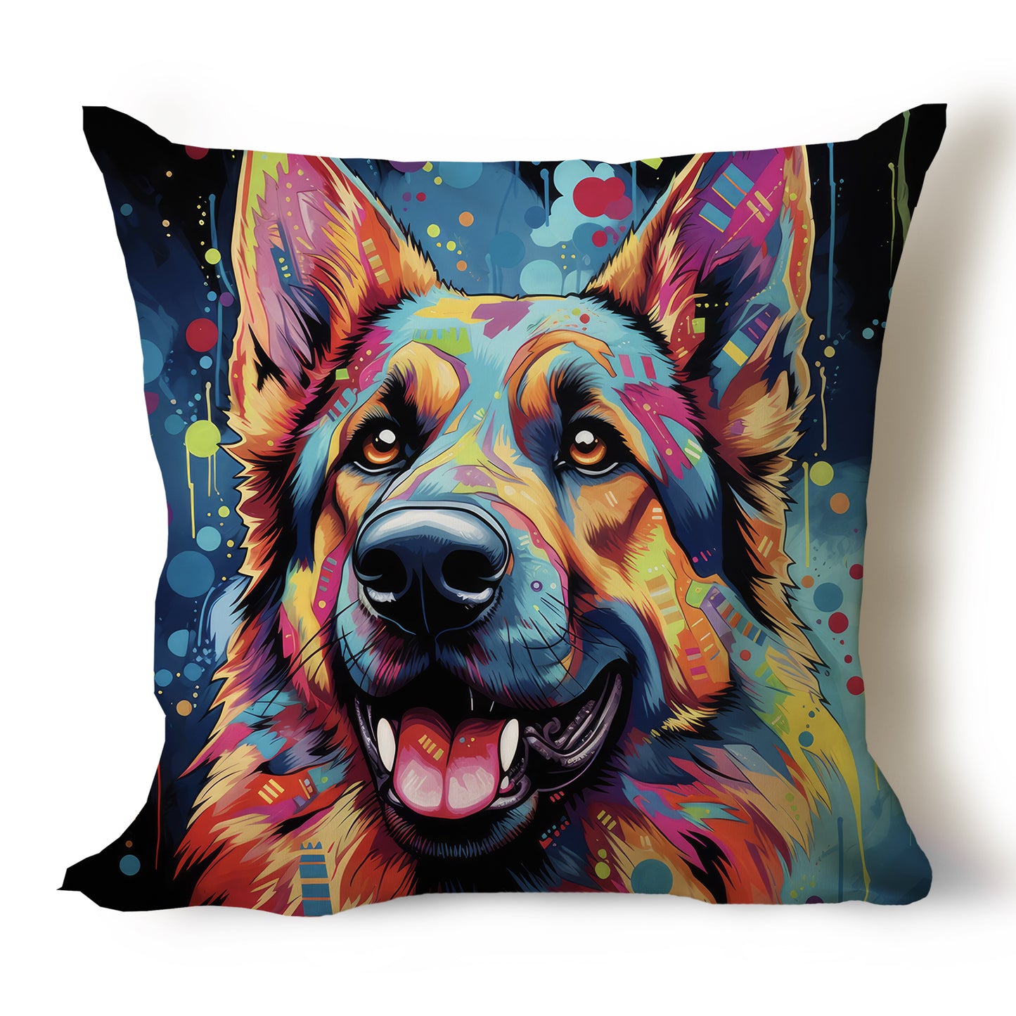 German Shepherd Pencil Sketch Artwork Throw Pillow Covers