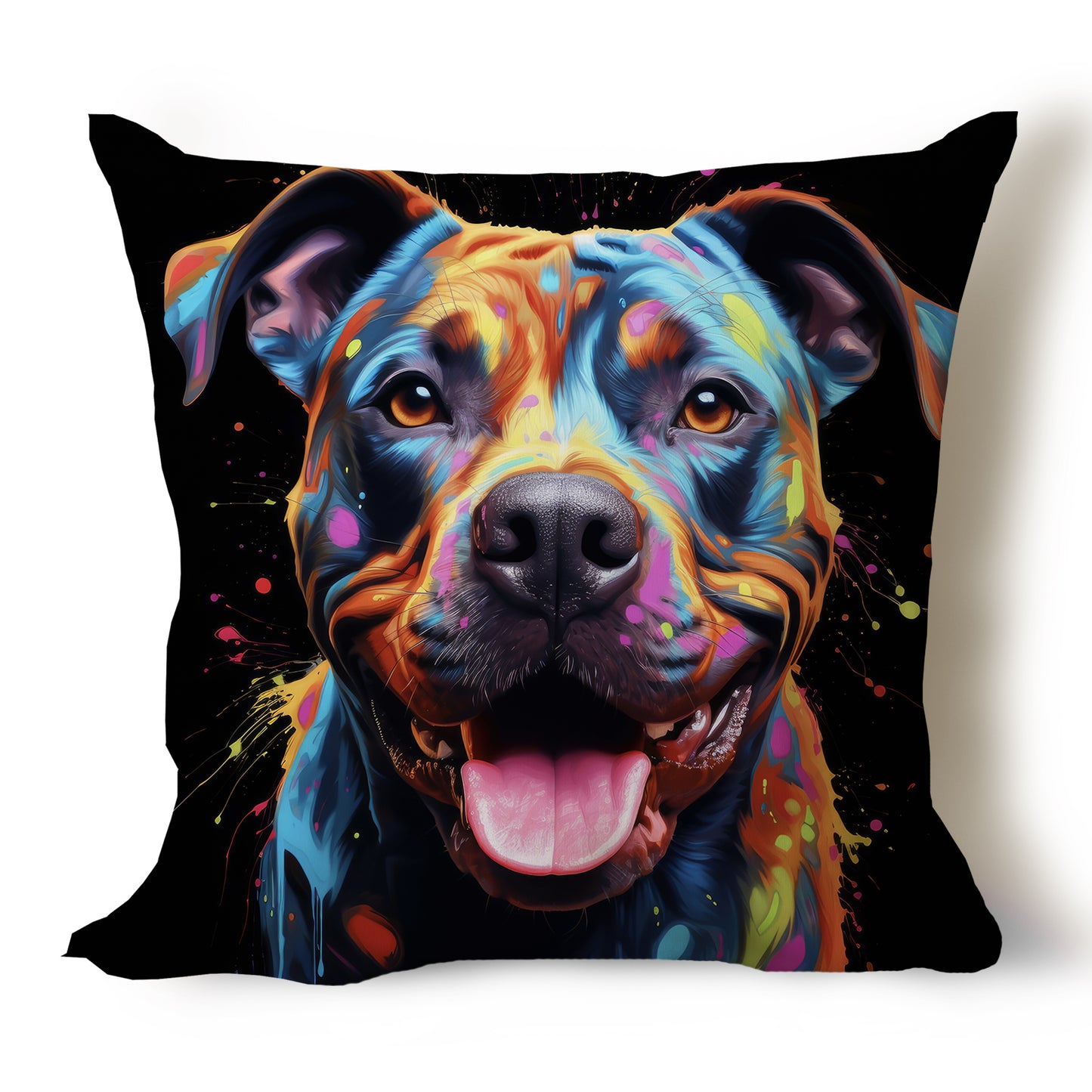 Pit Bull Pencil Sketch Artwork Throw Pillow Covers