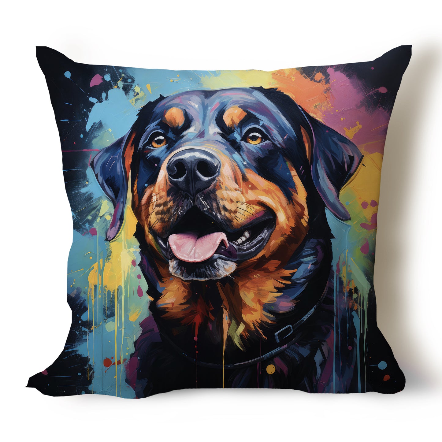 Rottweiler Pencil Sketch Artwork Throw Pillow Covers