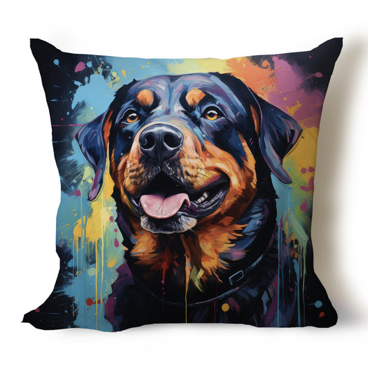 Rottweiler Pencil Sketch Artwork Throw Pillow Covers