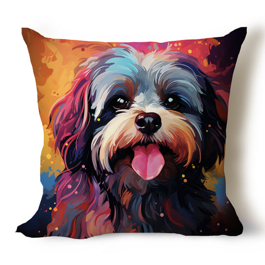 Shih Tzu Pencil Sketch Artwork Throw Pillow Covers