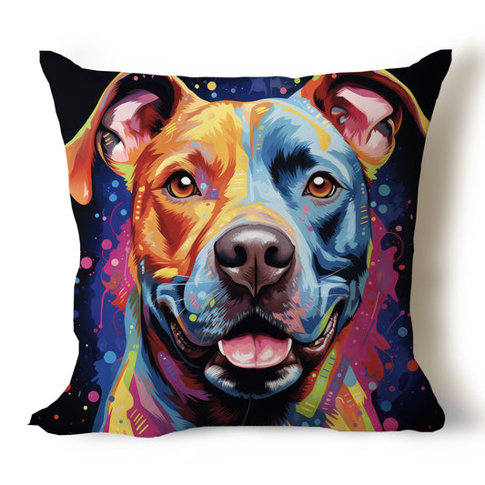 Staffordshire Bull Terrier (Staffie) Pencil Sketch Artwork Throw Pillow Covers
