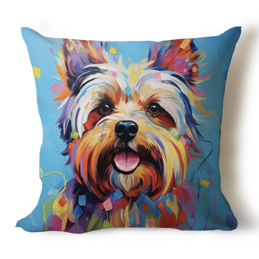 Yorkie (Yorkshire Terrier) Pencil Sketch Artwork Throw Pillow Covers